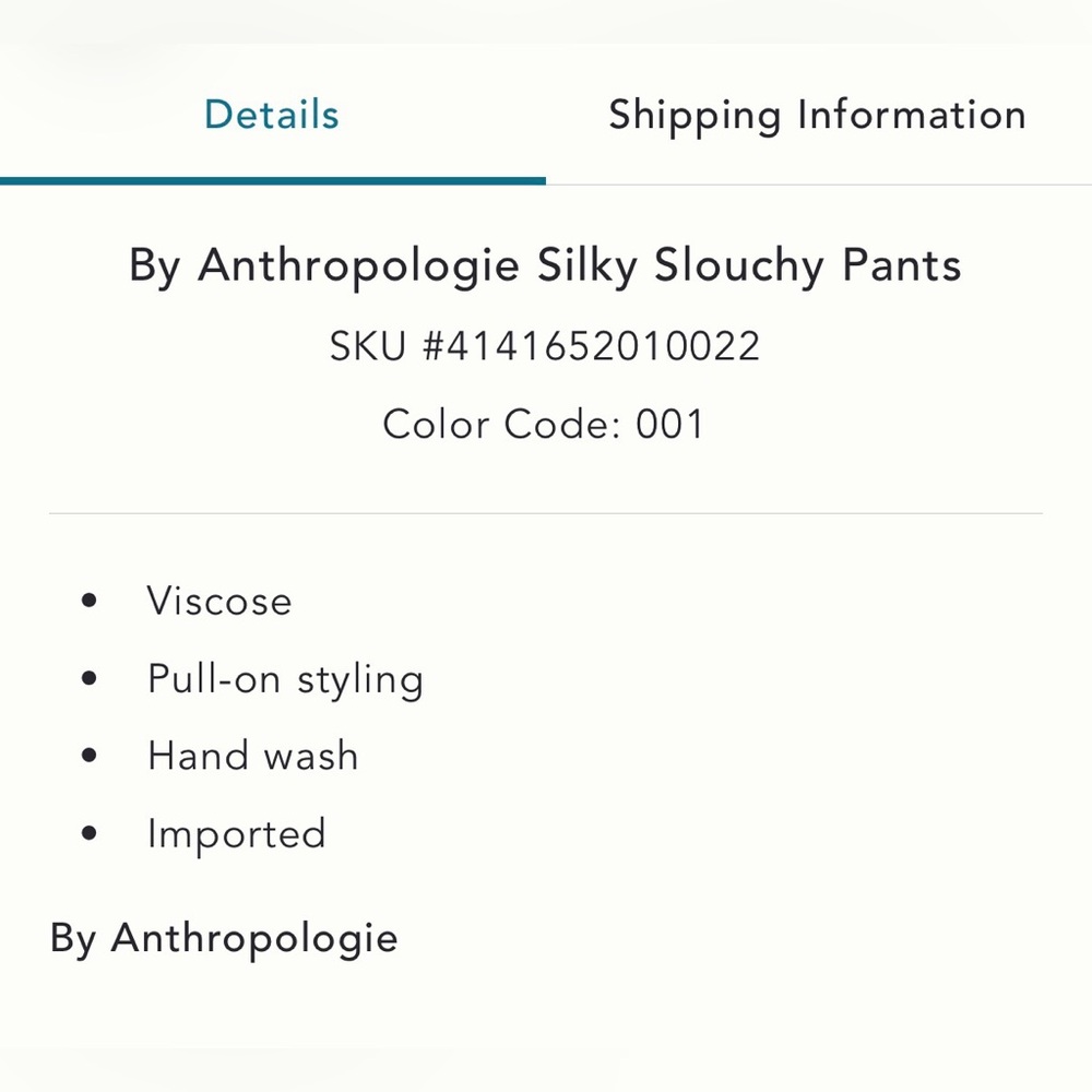 By Anthropologie Silky Slouchy Lounge Pants - Picture 8 of 8